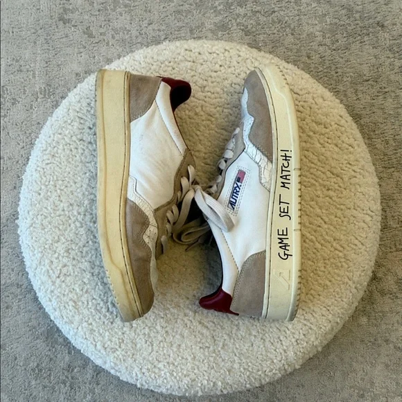 AUTRY Men's Beige and Burgundy Sneakers - Picture 5 of 6